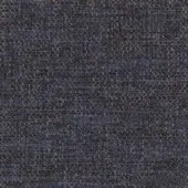 Charcoal gray woven fabric with blue and tan threads, displaying a dense, irregular nubby texture and intricate weave pattern.