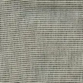 Beige tricot fabric with a grid weave, featuring dark gray square accents and a matte, slightly rough texture; labeled "roberti rattan tricot nero."