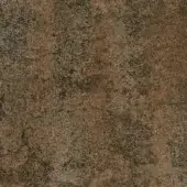 Brown HPL texture sample displaying terrazzo and corten aggregate, with speckled dark flecks and a slightly uneven, granular surface.