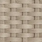 Synthetic rattan texture, light beige “cipria” color, displays a dense horizontal and vertical woven grid pattern with a matte finish.