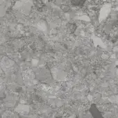 Gray concrete aggregate texture with angular fragments, rounded pebbles, and uneven surface displaying natural, weathered tonal variations.
