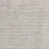 Grey acrylic mesh fabric displaying a dense, uniform weave with beige interlaced threads and a subtle sheen, forming a grid-like texture.