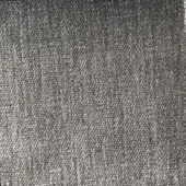 Gray rug fabric sample with dense granular texture, uniform weave, and matte finish; identified as “rugiano > indoor > fabrics > fabric (a) > 90.”