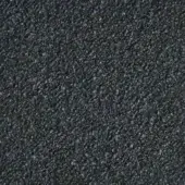 Dark gray rug with dense, granular texture and mottled tone, displaying a uniform fabric surface and subtle color variations throughout.