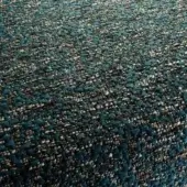 Rugiano rug, teal and cream looped pile, dense irregular weave with speckled texture, indoor fabric collection model 1609 081.