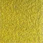 Rugiano rug, golden-yellow texture, dense undulating surface with irregular bumps and ridges, olive-green undertones, neutral background.