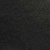 Rugiano S5001 leather rug, black matte finish, exhibiting a dense granular texture and tightly woven, uniform surface.