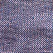 Lavender and indigo woven fabric sample with a heathered, textured surface and matte finish; dense, irregular plain weave.