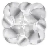 Slamp Fabula ceiling lamp, silver translucent material, layered petal-like design radiating from a central point with subtle linear texture.
