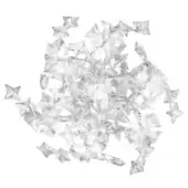 Slamp Hanami wall lamp, clear acrylic, radiating star-shaped cluster with prismatic light refraction and asymmetrical bulbous form.