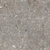 Gray aggregate texture with mottled cement and stone inclusions, displaying a dense, porous pattern suitable for flooring or wall coverings.