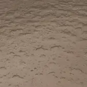 Bronzed texture sample displaying mottled surface with irregular bumps, horizontal striations, and a dense, granular, metallic sheen.
