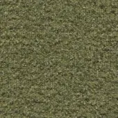 Recycled composite texture, olive-green with tonal variations, dense granular pattern and irregular pebble-like elements, matte finish.
