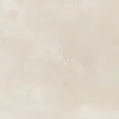 Porcelain stoneware texture sample, warm beige with mottled tone, distressed matte finish resembling stucco, displaying subtle indentations.