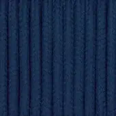Navy blue synthetic ropes with ribbed weave texture, densely arranged in a repetitive vertical pattern; talenti R27 sample collection.