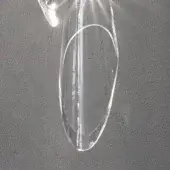 Superior Terzani Calle suspension lamp with slender transparent glass form and smooth glossy finish