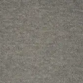 Gray textured fabric sample with granular weave, reddish-brown undertones, matte finish, and “tonelli design” label reading b003.