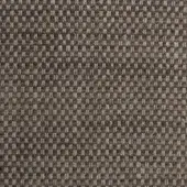 Woven fabric sample, muted brown and gray, dense over-under weave with a nubby matte finish; Tonelli design F407.