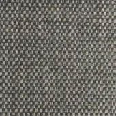 Geometric fabric sample in gray tones features a dense weave, charcoal grid, and diamond motif with a matte finish; Tonelli design F413.