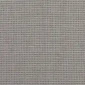 Woven fabric sample, muted gray, rectangular grid pattern with horizontal and vertical threads; Varaschin Vela Canapa textile detail.