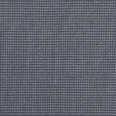 Dark blue synthetic mesh fabric with dense circular perforations, displaying a subtle sheen and the text “varaschin vela c140 vela blu”.