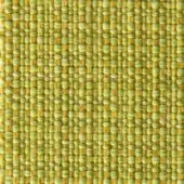 Woven fabric texture with a grid pattern of muted green and mustard yellow threads, displaying a dense, regular weave and slightly raised surface.