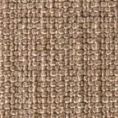 Jute fabric texture displaying a dense grid pattern in muted earthy brown tones, with visible horizontal and vertical threads and text label.
