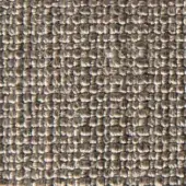 Coarse jute fabric texture features a dense, gray-brown grid weave with visible fiber variations and a matte, nubby surface.