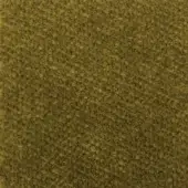 Olive-green looped pile fabric sample with a mottled texture, displaying a matte finish and visible "verzelloni" brand label with product code.