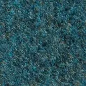 Teal looped pile fabric texture with golden-brown flecks, showing a dense, irregular surface and short, consistent fiber height.