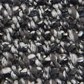 Woven fabric texture, gray and black tones, irregular looped yarns with embedded text “verzelloni > fabric > belfort > berfort 18014”.