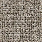 Woven fabric texture, muted gray color, dense looped pile construction with irregular grid pattern; “elbrus 19010” verzelloni sample.