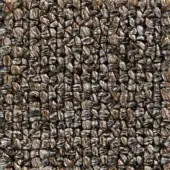 Woven fabric texture, gray and brown tones, irregular pattern with dense interwoven strands creating a nubby, opaque surface.