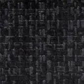 Charcoal gray woven fabric with slate blue threads, irregular texture, vertical and horizontal weave, “indo” 17023 verzelloni fabric sample.