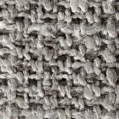 Woven fabric texture, gray color palette, irregular loop pile; loose weave shows underlying structure, substantial nubby surface, Janis 15027.