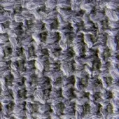 Ribbed fabric texture in gray and olive green tones, dense weave with visible fibers, slightly rough surface, suitable for upholstery.