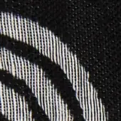 Black and beige diagonally striped fabric texture with a dense, grid-like weave and subtle raised surface; fabric code “opi 20018” visible.