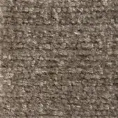 V erzelloni fabric sample, muted gray, dense nubby weave with heathered texture and matte finish; labeled “ray 14004 fabric (special)”.