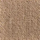 Textured fabric sample in warm brown, displaying a dense, uniform pattern of small, matte rounded elements within a recessed matrix.