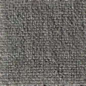 Dark gray woven fabric texture with granular surface, rectilinear weave, and embedded circular elements; verzelloni romeo 13056 textile sample.