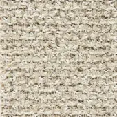 Woven fabric texture, off-white and beige tones, multi-directional pattern with raised fibers, textile sample labeled “verzelloni allen 22001”.