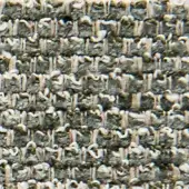 Olive green and off-white tweed fabric texture with a dense, irregular weave and matte finish; label reads "allen 22003".