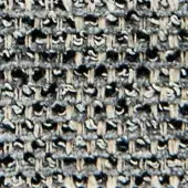 Gray twill fabric texture with speckled weave, diagonal ribbing, and matte finish; manufacturer detail “verzelloni allen 22006” visible.