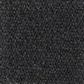 Charcoal gray woven fabric texture with short, dense nubby fibers; matte finish, granular effect, designated ‘dylan 19045’.