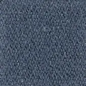Woven fabric texture in blue-gray with a dense, nubby surface and matte finish; displays tonal variations and fiber pattern.