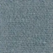 Verzelloni fabric texture, blue-gray, dense nubby fibers with matte finish and granular pattern, looped pile construction.