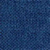 Blue woven fabric texture with a grid pattern of raised squares, exhibiting a tight, uniform weave and slightly nubby fibers.