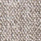 Woven gray fabric texture features small raised circles within a grid, creating a heathered, tactile surface suitable for upholstery.