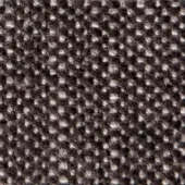 Charcoal gray tweed fabric texture, “Maori 11165”, displays a speckled weave of beige and off-white threads, matte finish, verzelloni collection.