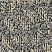 Woven fabric texture, gray and beige tones, irregular pattern with mottled gray and vertical beige strands, subtle integrated text.
